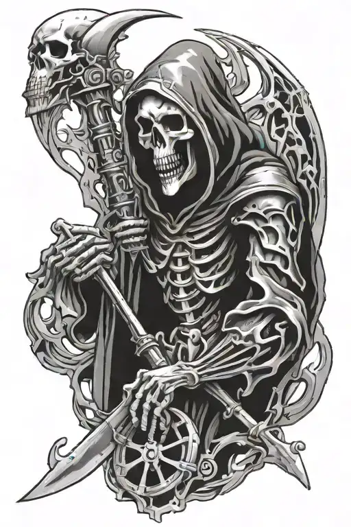 Grim Reaper tattoo design idea