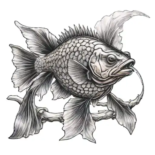 fisher tattoo design idea