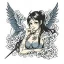Nico Robin with caring look tattoo design idea