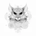 mandala with little shading  tattoo design idea