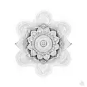 mandala with little shading  tattoo design idea