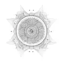 mandala with little shading  tattoo design idea