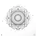 mandala with little shading  tattoo design idea