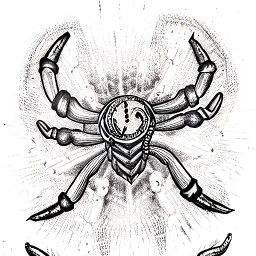 scorpion with an ankh tattoo design idea