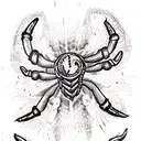 scorpion with an ankh tattoo design idea