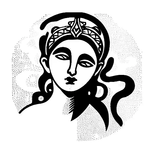 greek goddess fortuna tattoo design idea