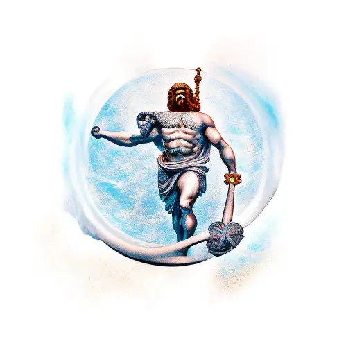 Greek god Atlas tattoo design idea