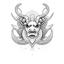 aries animal tattoo design idea