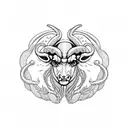 aries animal tattoo design idea