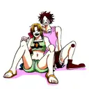 ruffy und ace one piece tattoo design idea