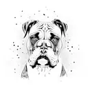 aggressive boxer dog tattoo design idea