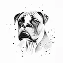 boxer dog tattoo design idea