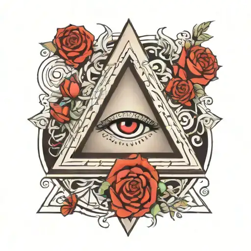 illuminati simple tattoo design idea