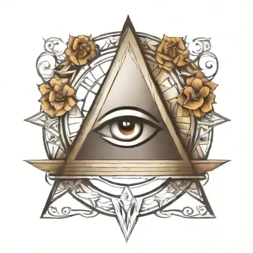 illuminati simple tattoo design idea