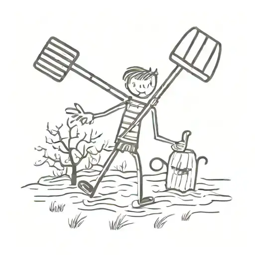 rake and pitchfork  tattoo design idea