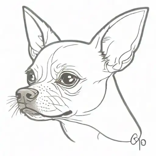 number: 666 chihuahua tattoo design idea