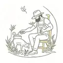 drunk gardener tattoo design idea