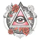 illuminati simple tattoo design idea