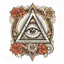 illuminati simple tattoo design idea