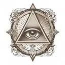 illuminati simple tattoo design idea