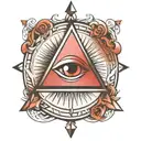 illuminati simple tattoo design idea