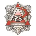 illuminati simple tattoo design idea