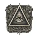 illuminati simple tattoo design idea