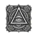 illuminati simple tattoo design idea