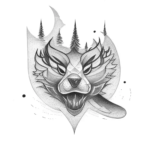 wildfires  tattoo design idea