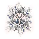 northern wildfire  tattoo design idea