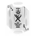 ac Milan badge on a playing card tattoo design idea