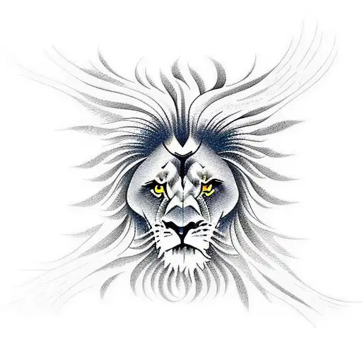 lion Japanese fish bald eagle tattoo design idea