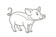 Piglet tattoo design idea
