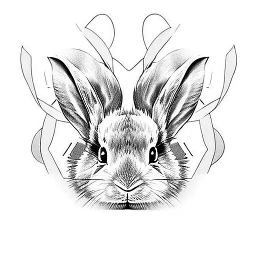 bunnys love tattoo design idea
