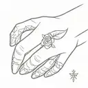 14643 on ring finger tattoo design idea