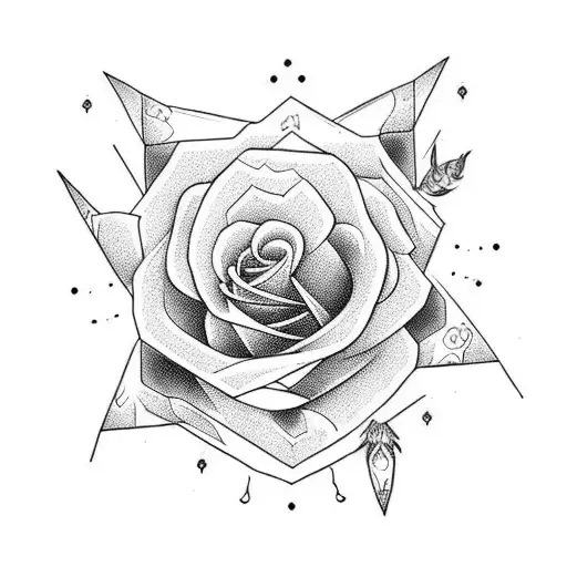 alucard con rosas y pistolas tattoo design idea