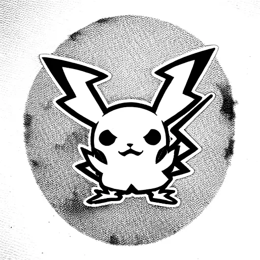 pikachu con armadura medieval tattoo design idea