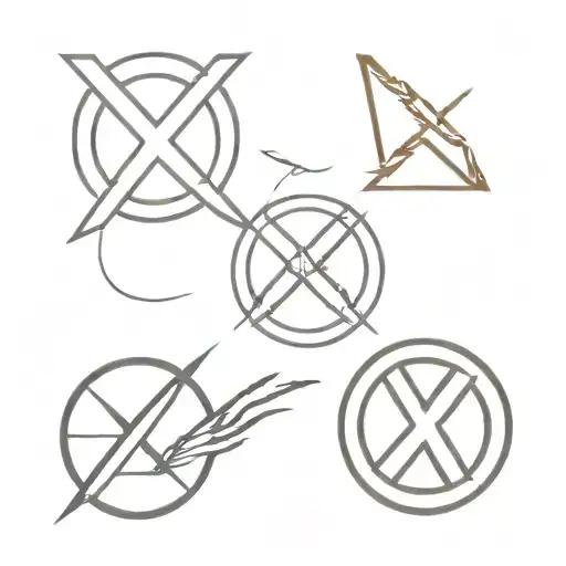 X-Men and avengers logo tattoo design idea