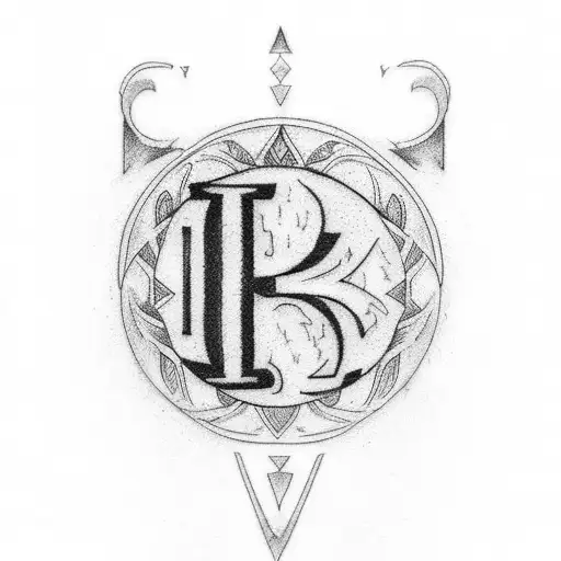 I need a tattoo for my upper left arm that focus around the initials RCB and the date 8/28/2023 tattoo design idea