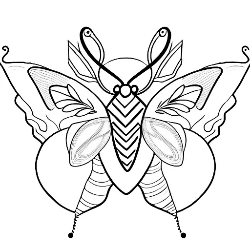 moth and canvas tattoo design idea