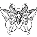 moth and canvas tattoo design idea