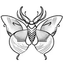 moth and canvas tattoo design idea