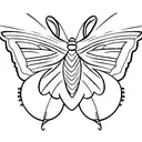 moth and canvas tattoo design idea