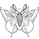moth and canvas tattoo design idea