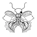 moth and canvas tattoo design idea