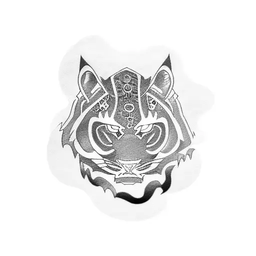 black panter tattoo design idea