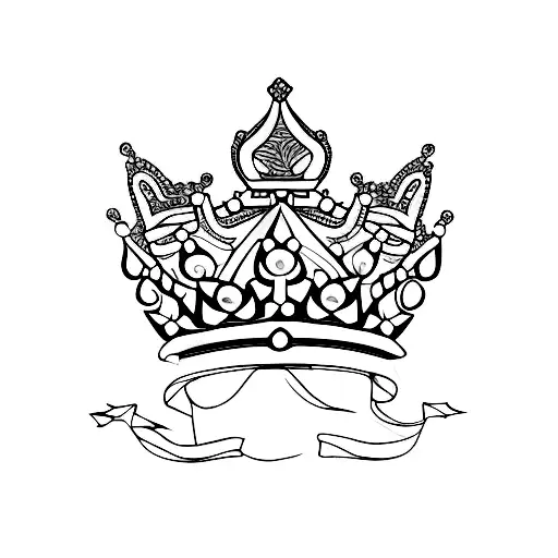Crown tattoo tattoo design digital download – TattooDesignStock