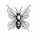 A creative tattoo design featuring a bee and ant working together in a natural setting, symbolizing the interconnectedness of all living beings tattoo design idea