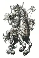 carousel horse  tattoo design idea