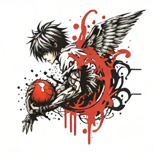 Death note with the name Roma tattoo design idea